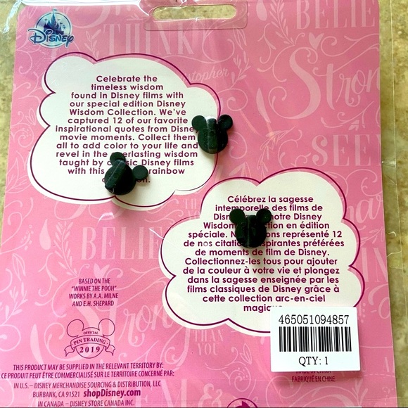 Disney Wisdom 4/12 April Winnie the Pooh Tigger Piglet Pin Set